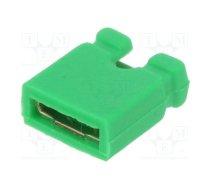 Jumper; pin strips; female; open; 2.54mm; 1x2; green | JUMPER-G  | JUMPER-G