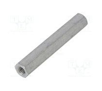 Screwed spacer sleeve; 50mm; Int.thread: M5; hexagonal; aluminium | TFF-M5X50/DR138  | 138X50