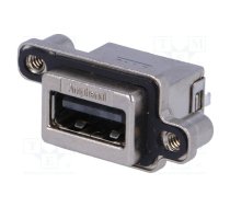 Connector: USB A; socket; MUSB; for panel mounting,screw; THT | MUSBR-A511-40  | MUSBR-A511-40