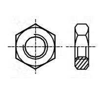 Nut; hexagonal; M3; 0.5; A2 stainless steel; H: 1.8mm; 5.5mm; BN 630 | B3/BN630  | 1241826