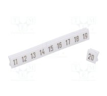 Marker; white; Width: 4.5mm; PVC; Marking: 11-20; -30÷100°C; push-in | DK/Z-5/11-20  | B51-72D1