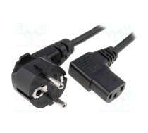 Cable; 3x1mm2; PVC; 2.5m; black; 10A; 250V; Core: Cu | SN312-3/10/2.5B | LT322+511 H05VV-F 3X1.0 2.5M BLK