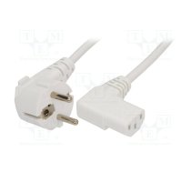 Cable; 3x0.75mm2; PVC; 1m; white; 10A; 250V; Core: Cu | SN312-3/07/1.0W | LT-322+511 H05VV-F 3X0.75 WHT 1M