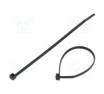 Cable tie; L: 148mm; W: 3.5mm; polyamide; 135N; black; Ømax: 35mm | T30R-PA66UV-BK  | 112-03060