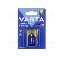 Battery: alkaline; 6F22; 9V; non-rechargeable; 1pcs. | BAT-6LR61/VLP | VARTA HIGH ENERGY LONG POWER