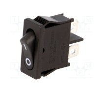 ROCKER; SPST; Pos: 2; ON-OFF; 10A/250VAC; black; Rcont max: 50mΩ | MRH10C5NBBN | MR-H11C5WNBBB-17NC