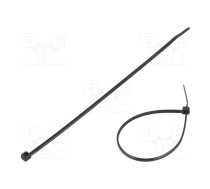 Cable tie; L: 160mm; W: 2.5mm; polyamide; 80N; black; Ømax: 41mm | FIX-S-2.5X160/BK  | FIX-S-2.5X160/BK