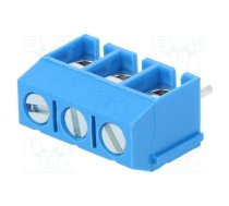 PCB terminal block; angled 90°; 5mm; ways: 3; on PCBs; 1.5mm2; 16A | XY301V-3P  | XY301V-3P (5.00)