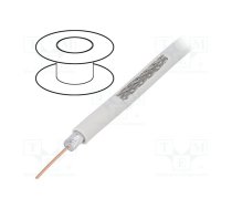 Wire: coaxial; RG6; solid; CCS; PVC; white; 100m; Øcable: 6.91mm | RG6-CCS  | S660WV