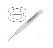 Wire: coaxial; RG6; wire; CCS; PVC; white; 100m; Øcable: 6.91mm | RG6-CCS  | S660WV