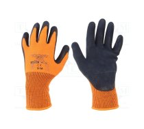 Protective gloves; Size: 8,M; orange; acrylic,latex; Thermo Lite | WG-320-M/08  | 53738