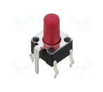 Microswitch TACT; SPST; Pos: 2; 0.05A/12VDC; SMD; none; 2.45N; 5.9mm | TLE1105BF250Q  | TLE1105BF250Q