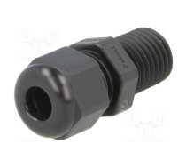 Cable gland; with long thread; M12; 1.5; IP68; polyamide; black | HUMMEL-1209120130  | 1.209.1201.30