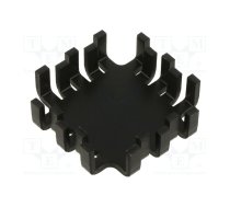 Heatsink: extruded; black; L: 45mm; W: 45mm; H: 12.7mm; 8K/W; anodized | FK202SA  | FK 202 SA