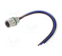 Connector: M8; female; PIN: 4; 3A; 30V; IP65,IP67; straight; socket | SM8-S50C-A4F-2A010 | SD-M8A-04P-FF-SH7B10-00A(H)