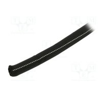 Polyester braid; ØBraid : 32÷38mm; PET,polyester; black; incised | TWIST-IN-FR38-BK  | 170-01108