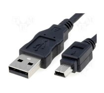 Cable; USB 2.0; USB A plug,USB B mini plug; 1.8m; black; Canon | CAB-MUSB-A5/1.8 | 50767