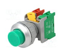 Switch: push-button; 30mm; Stabl.pos: 1; NC + NO; green; IP65; XL30 | XL30-1-O/C-G  | XL30-1O/C G