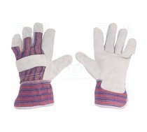 Protective gloves; Size: 10; cotton,natural leather | LAHTI-L270110K | L270110K