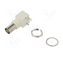 Connector: BNC; socket; female; angled; 50Ω; THT; POM; gold-plated | RF15006  | RF1-500-6