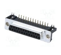 D-Sub; PIN: 25; socket; female; angled 90°; THT; UNC 4-40; 5A; 20mΩ | DB25-SL-24  | DB25-SL-24