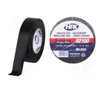 Tape: electrical insulating; W: 19mm; L: 20m; Thk: 0.15mm; black | HPX-52100VD1920BK  | IB1920