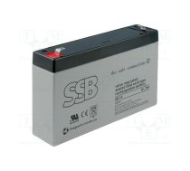 Re-battery: acid-lead; 6V; 7Ah; AGM; maintenance-free; 151x34x94mm | ACCU-HP7-6/S  | SB 7-6