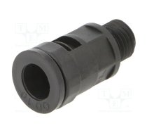 Straight terminal connector; Thread: metric,outside; polyamide | HUMMEL-1533120150  | 1.533.1201.50