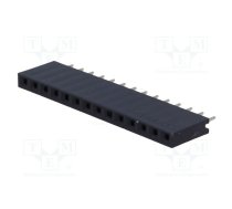 Connector: pin strips; socket; female; PIN: 14; straight; 2.54mm | ZL262-14SG  | DS1023-1*14S21