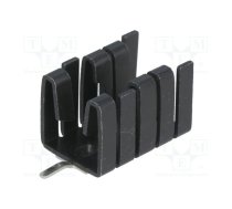 Heatsink: moulded; TO220; black; L: 19mm; W: 12.8mm; H: 12.7mm | HS-011  | HS-011