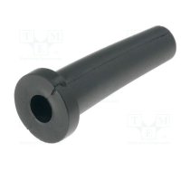 Strain relief; Ømount.hole: 9mm; Øhole: 5.5mm; PVC; black; L: 35mm | HV2101-PVC-BK-M1  | 632-01010