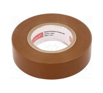 Tape: electrical insulating; W: 19mm; L: 20m; Thk: 0.15mm; brown | PLH-N12-19-20/BW  | N-12 PVC TAPE 19MMX20M BROWN