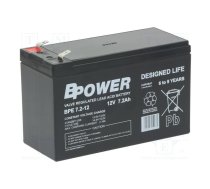 Re-battery: acid-lead; 12V; 7.2Ah; AGM; maintenance-free; 2.25kg | ACCU-BPE7.2-12T/BP  | BPE 7,2-12 T2