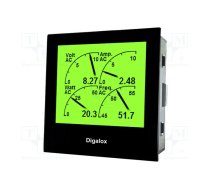 Meter: network parameters; on panel; digital,mounting; LCD | DPM72-MP  | DPM72-MP