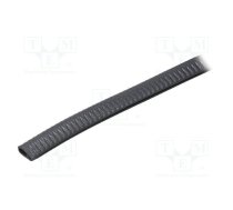 Hole and edge shield; PVC; L: 10m; black; H: 17mm; W: 10mm | UT-4.6-10M  | UT-4.6