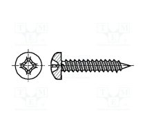 Screw; 2.2x6.5; Head: cheese head; Phillips; PH1; Øhead: 4.2mm | K2.2X6.5/D7981C-A2  | K2.2X6.5/D7981C-A2