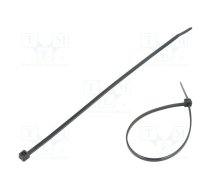 Cable tie; L: 200mm; W: 3.6mm; polyamide; 177N; black; Ømax: 50mm | FIX-S-3.6X200/BK  | FIX-S-3.6X200/BK