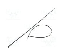 Cable tie; L: 370mm; W: 3.6mm; polyamide; 177N; black; Ømax: 102mm | FIX-S-3.6X370/BK  | FIX-S-3.6X370/BK