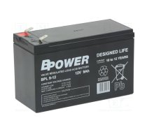 Re-battery: acid-lead; 12V; 9Ah; AGM; maintenance-free; 2.7kg; BPL | ACCU-BPL9-12/BP  | BPL 9-12 T2