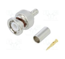 Connector: BNC; plug; male; straight; 50Ω; crimped; for cable; POM | 112116  | 112116