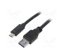 Cable; USB 3.0; USB A plug,USB C plug; gold-plated; 1.8m; black | CCP-USB3-AMCM-6  | CCP-USB3-AMCM-6