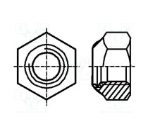 Nut; hexagonal; M3; 0.5; A2 stainless steel; 5.5mm; DIN 985 | M3/D985-A2  | M3/D985-A2