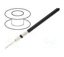 Wire: coaxial; RG223U; solid; Cu; PVC; black; 5.2mm | RG223/U  | 40202