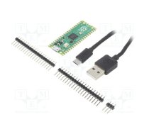 Dev.kit: Raspberry; Comp: RP2040; Uoper: 1.8÷5.5VDC; Usup: 5VDC | RPI-PICO-KIT  | RASPBERRY PI PICO KIT