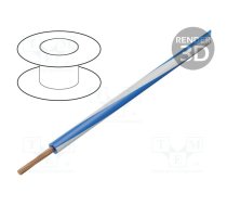 Wire; H05V-K,LgY; stranded; Cu; 0.5mm2; PVC; blue-white; 300V,500V | LGY0.50-BL/WH | LGY0.50-BL/WH