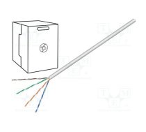 Wire; U/UTP; Cat 6; 4x2x24AWG; CCA; stranded; PVC; grey; 305m | U/UTP6-FCCA-305 | 93885