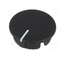 Cap; ABS; black; push-in; Pointer: white; round | A4120100 | A4120100