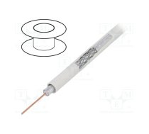 Wire: coaxial; RG6; wire; CCS; PVC; white; 305m; Øcable: 7.06mm | RG6-CCS-TRISHIELD  | S677WVT