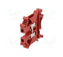 Splice terminal: rail; 0.2÷4mm2; ways: 1; terminals: 2; red; PC; 800V | PC-4-RD  | PC4-01P-16-00A(H)