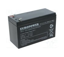 Re-battery: acid-lead; 12V; 8Ah; AGM; maintenance-free; EV | ACCU-EV9-12/EUR  | EV 9-12